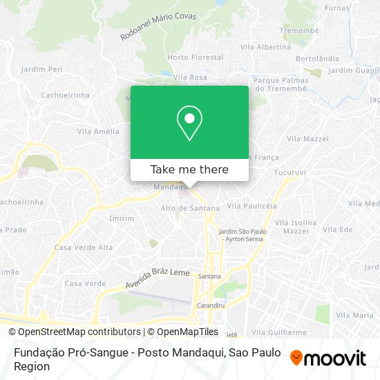 Fundação Pró-Sangue - Posto Mandaqui map