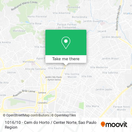 1016 / 10 - Cem do Horto / Center Norte map