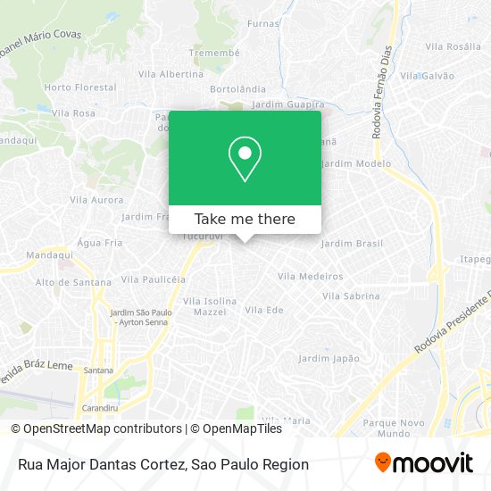 Mapa Rua Major Dantas Cortez