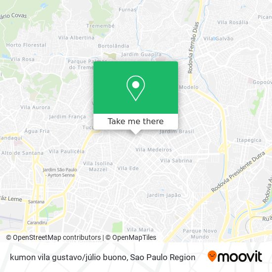 kumon vila gustavo/júlio buono map