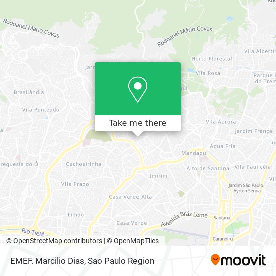 EMEF. Marcilio Dias map