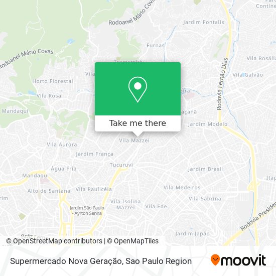 Supermercado Nova Geração map