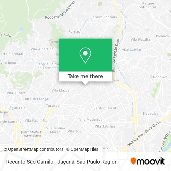 Recanto São Camilo - Jaçanã map