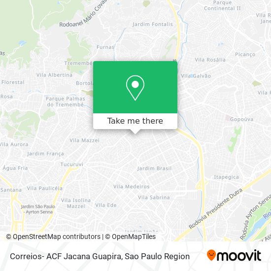 Correios-  ACF Jacana Guapira map