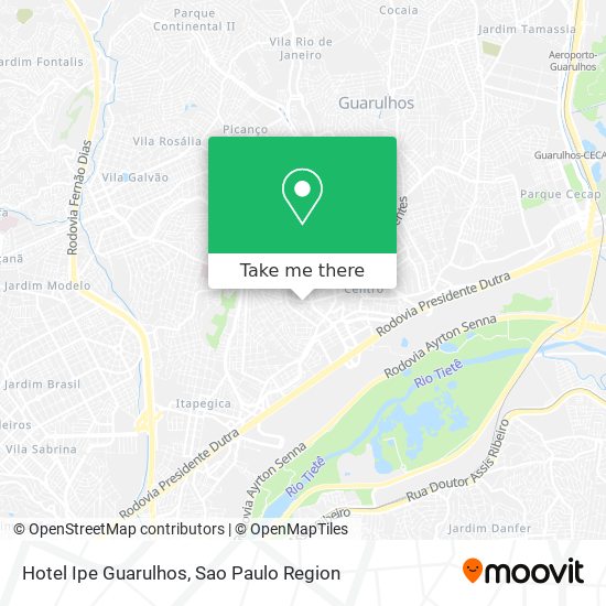 Hotel Ipe Guarulhos map