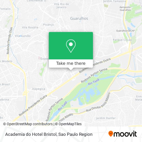 Academia do Hotel Bristol map