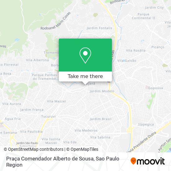 Mapa Praça Comendador Alberto de Sousa