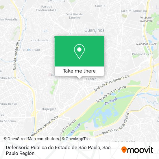Defensoria Publica do Estado de São Paulo map