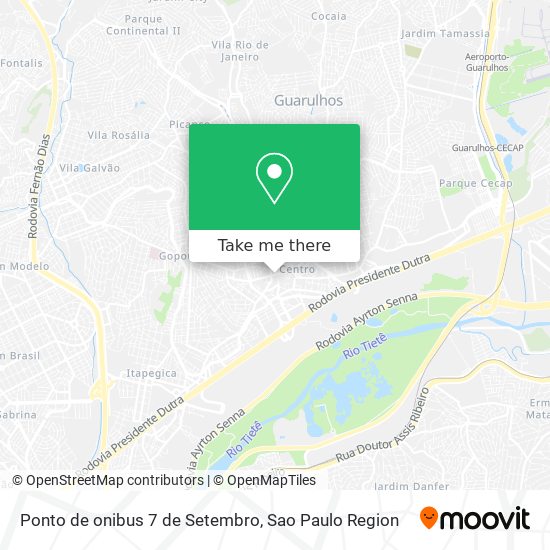 Mapa Ponto de onibus 7 de Setembro