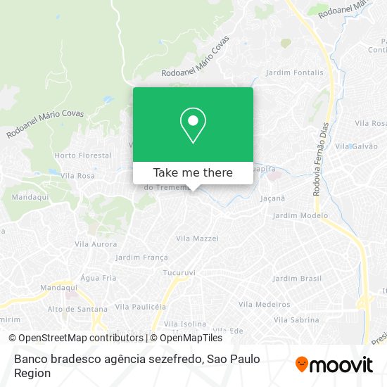 Banco bradesco agência sezefredo map