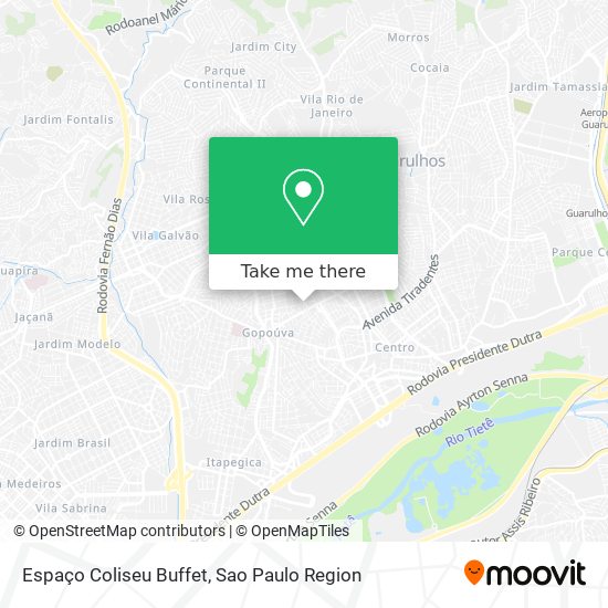 Espaço Coliseu Buffet map