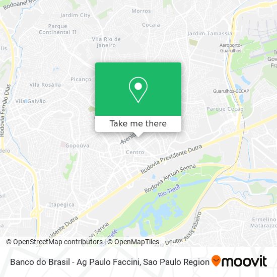 Banco do Brasil - Ag Paulo Faccini map