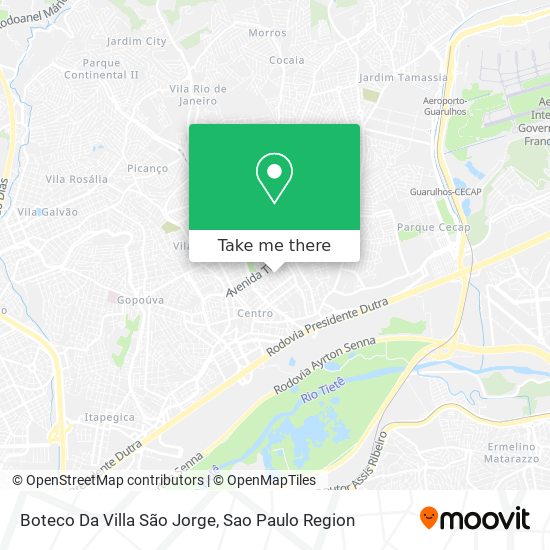 Boteco Da Villa São Jorge map