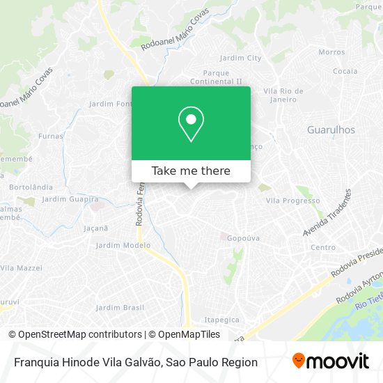 Mapa Franquia Hinode Vila Galvão