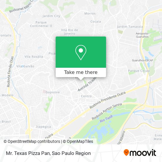 Mapa Mr. Texas Pizza Pan