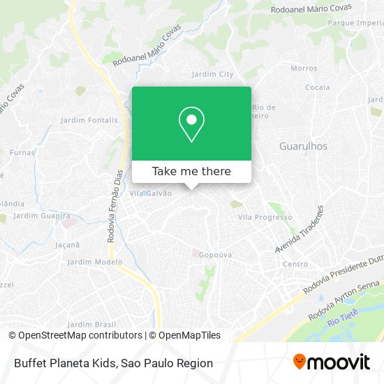 Buffet Planeta Kids map