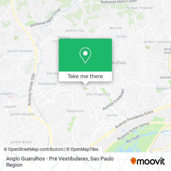 Anglo Guarulhos - Pré Vestibulares map
