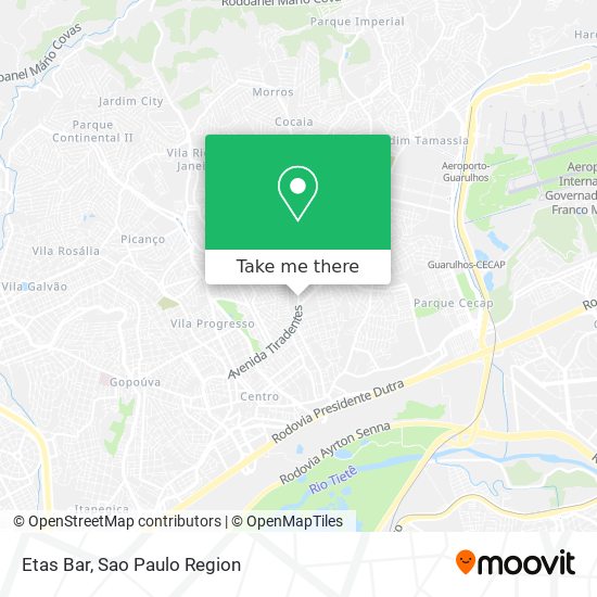 Mapa Etas Bar