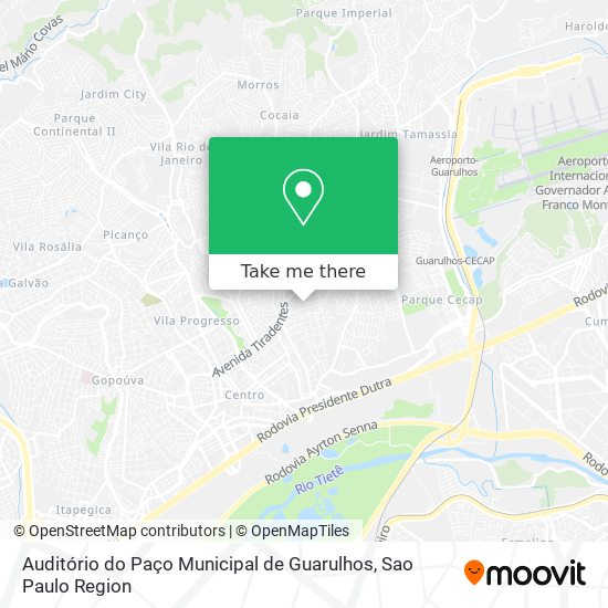 Auditório do Paço Municipal de Guarulhos map