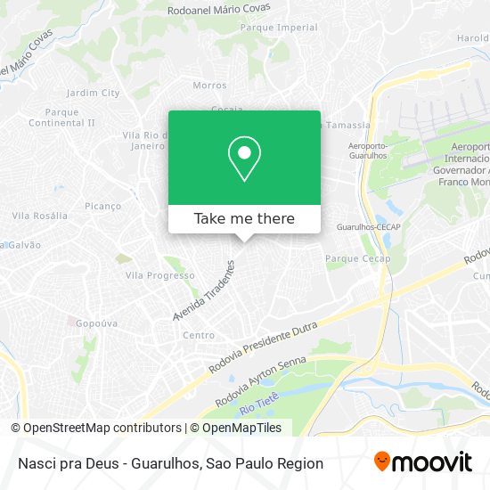 Nasci pra Deus - Guarulhos map