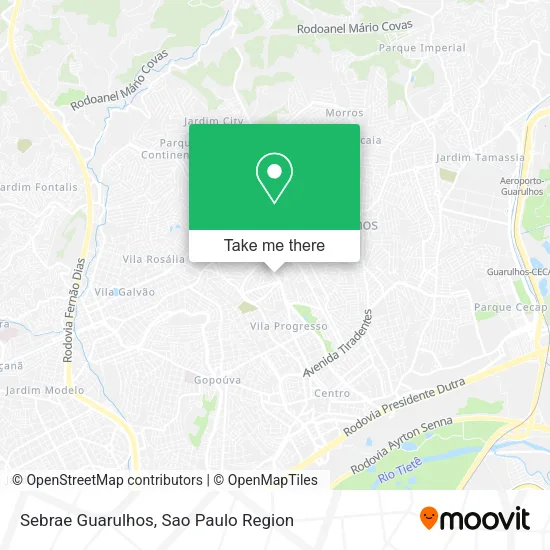Sebrae Guarulhos map