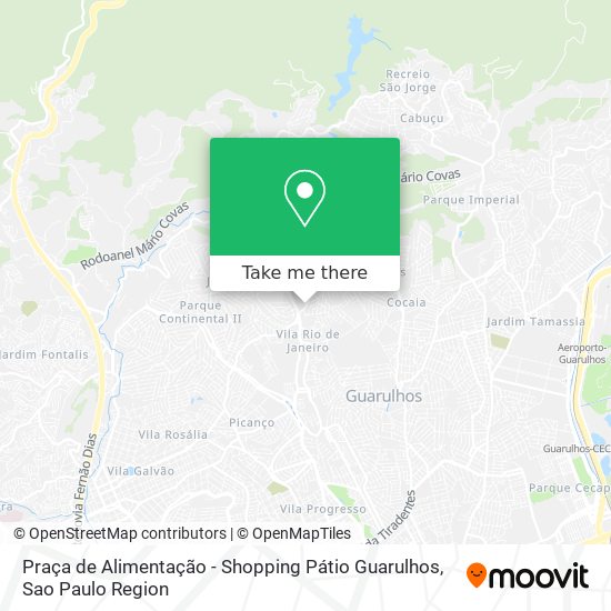 Praça de Alimentação - Shopping Pátio Guarulhos map