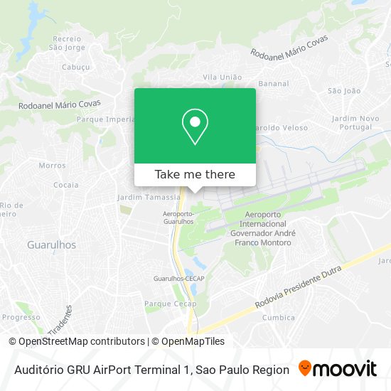 Auditório GRU AirPort Terminal 1 map