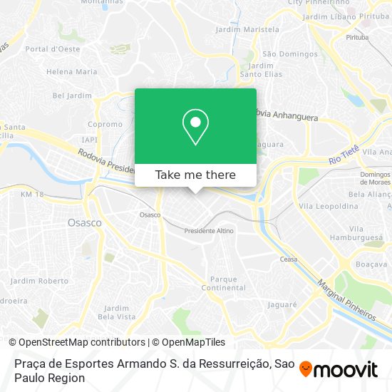 Mapa Praça de Esportes Armando S. da Ressurreição