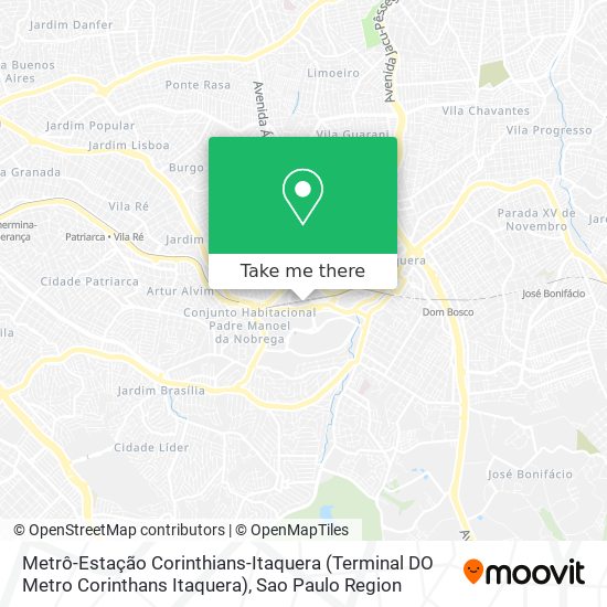 Mapa Metrô-Estação Corinthians-Itaquera (Terminal DO Metro Corinthans Itaquera)