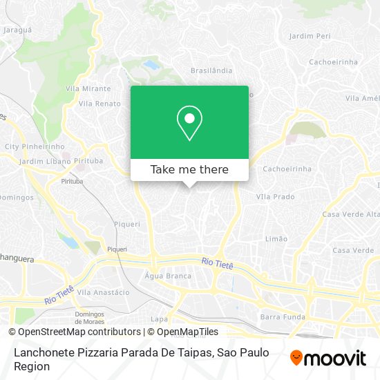 Mapa Lanchonete Pizzaria Parada De Taipas