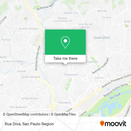 Rua Diva map