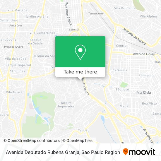 Mapa Avenida Deputado Rubens Granja