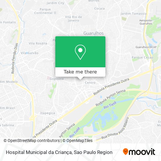 Hospital Municipal da Criança map