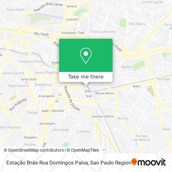 Estação Brás-Rua Domingos Paiva map