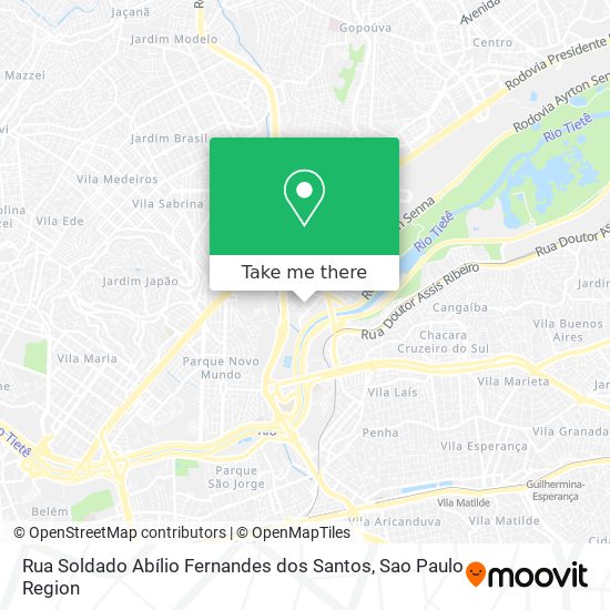 Rua Soldado Abílio Fernandes dos Santos map