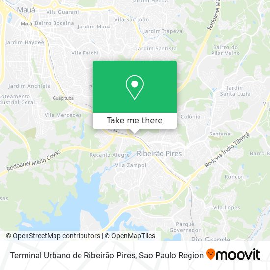 Mapa Terminal Urbano de Ribeirão Pires