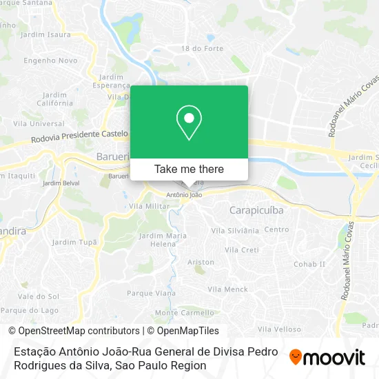Estação Antônio João-Rua General de Divisa Pedro Rodrigues da Silva map