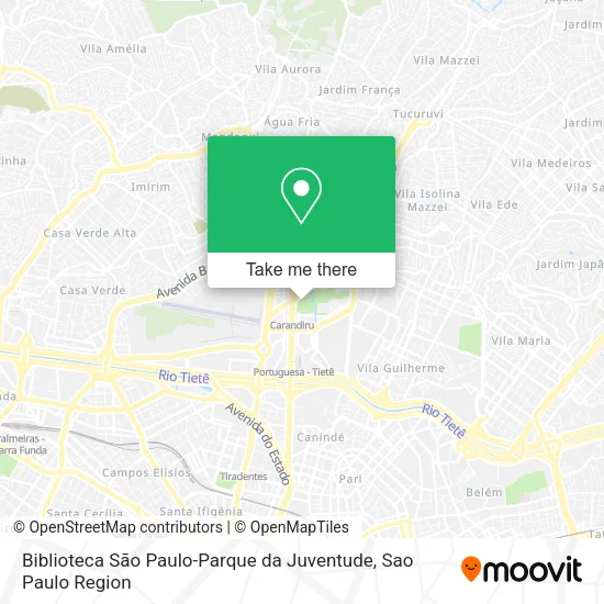 Biblioteca São Paulo-Parque da Juventude map