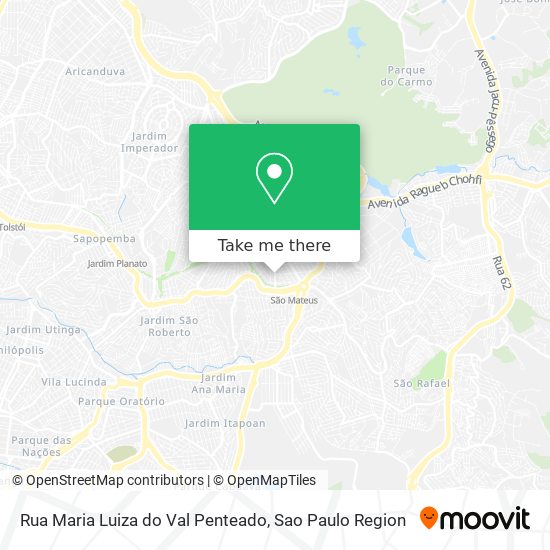 Mapa Rua Maria Luiza do Val Penteado