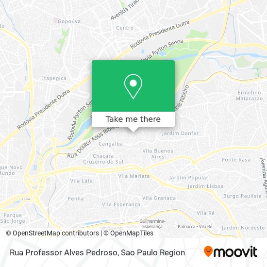 Mapa Rua Professor Alves Pedroso