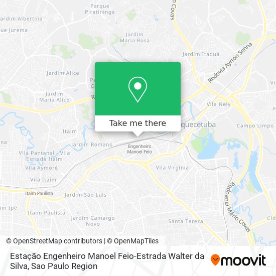 Estação Engenheiro Manoel Feio-Estrada Walter da Silva map