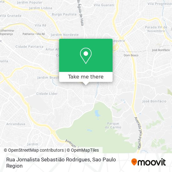 Mapa Rua Jornalista Sebastião Rodrigues