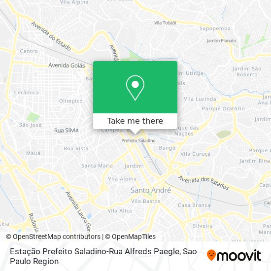 Mapa Estação Prefeito Saladino-Rua Alfreds Paegle