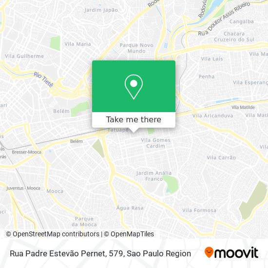 Rua Padre Estevão Pernet, 579 map