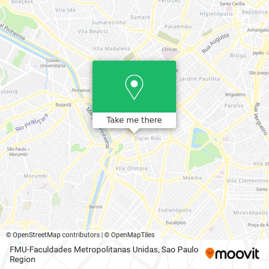 FMU-Faculdades Metropolitanas Unidas map