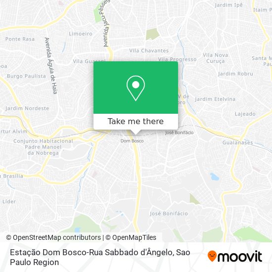 Estação Dom Bosco-Rua Sabbado d'Ângelo map