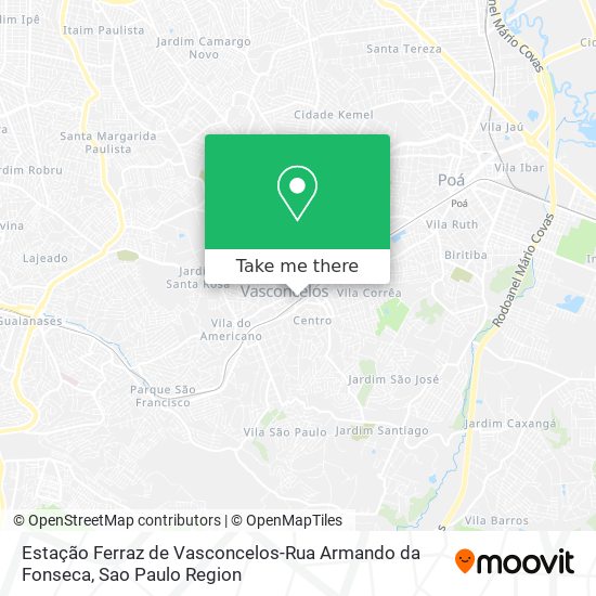 Estação Ferraz de Vasconcelos-Rua Armando da Fonseca map