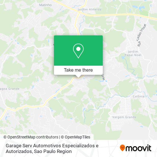 Garage Serv Automotivos Especializados e Autorizados map