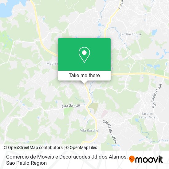 Mapa Comercio de Moveis e Decoracodes Jd dos Alamos