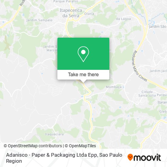 Mapa Adanisco - Paper & Packaging Ltda Epp